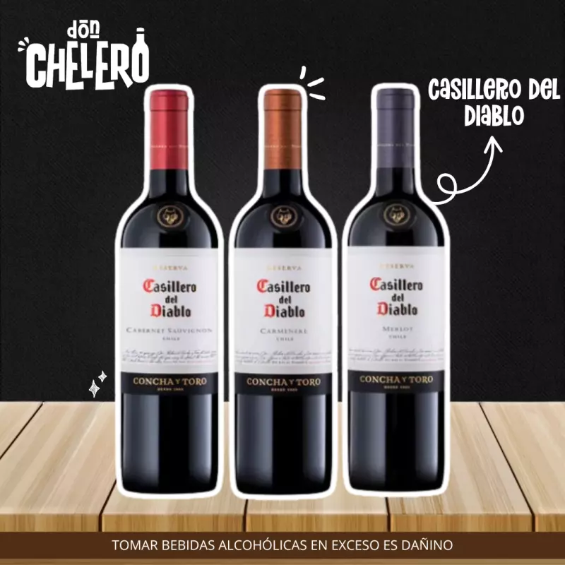 VINO CASILLERO DEL DIABLO X 750 ML.