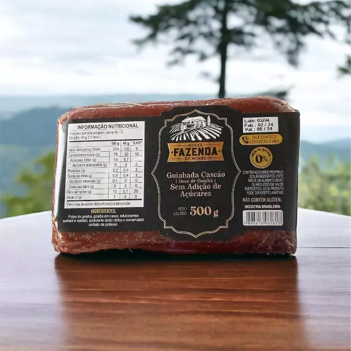 Goiabada cascão em barra diet