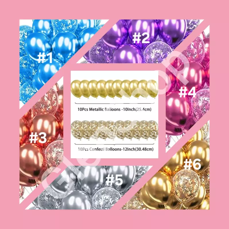 Set globos 20 piezas