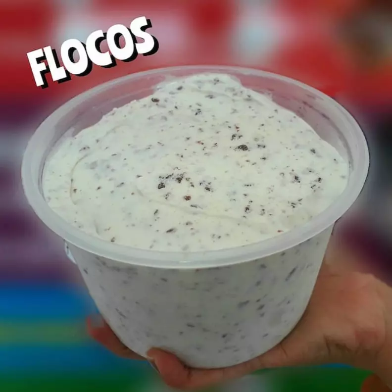 Sorvete 1 litro sabor flocos