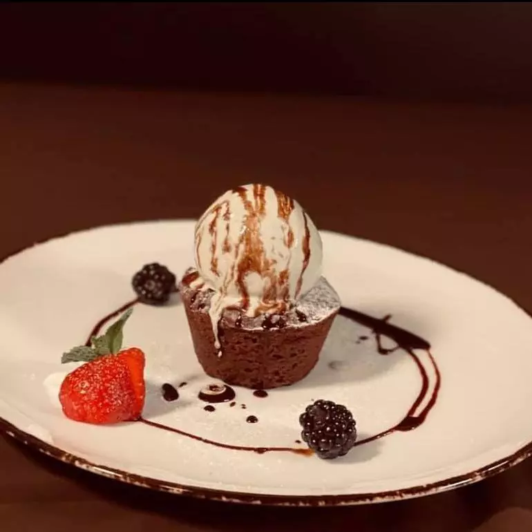 Volcán de chocolate al romero