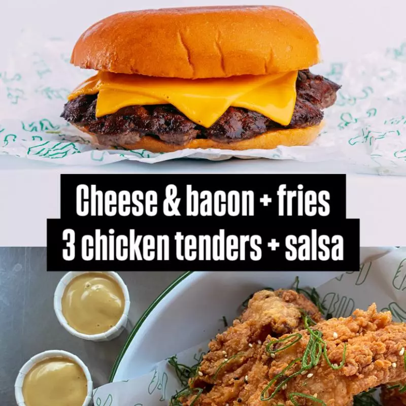 Cheese & Bacon + papas + 3 tenders🍗