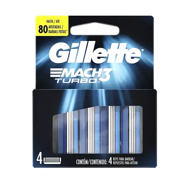 Cartuchos Gillette Mach3 Turbo x 4.
