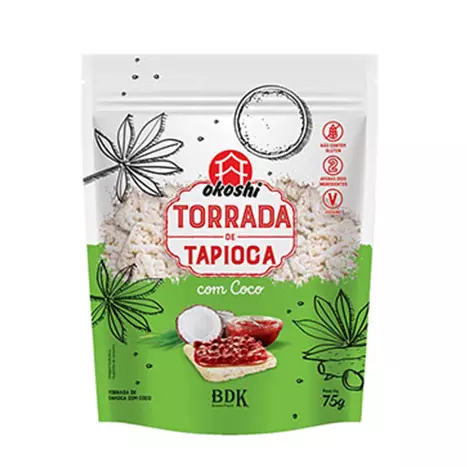 Torrada de Tapioca com Coco - okoshi 75g