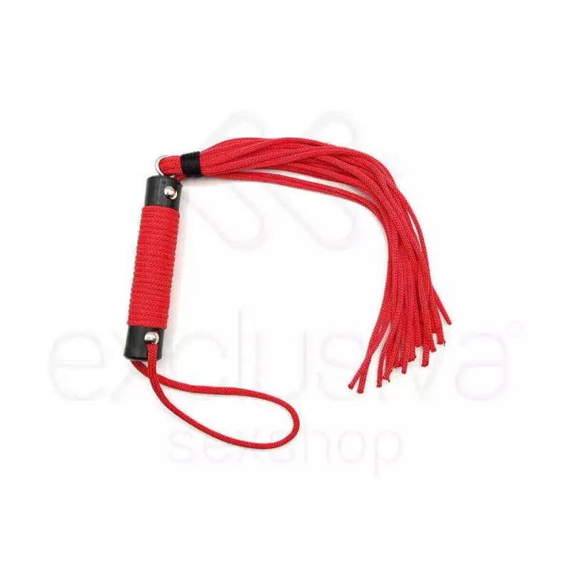 CHICOTE LUXO C/ CORDAS 40CM VERMELHO - BRASIL