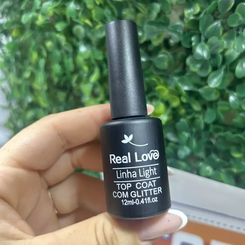 Top Coat Com Glitter Real Love
