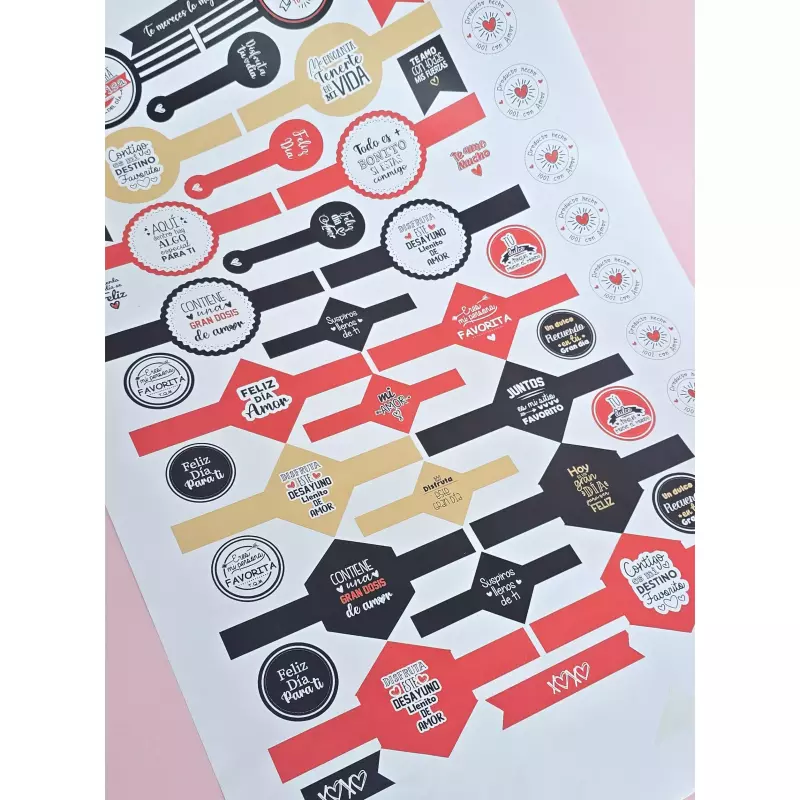 Hoja pretroquelada frascos roja aya