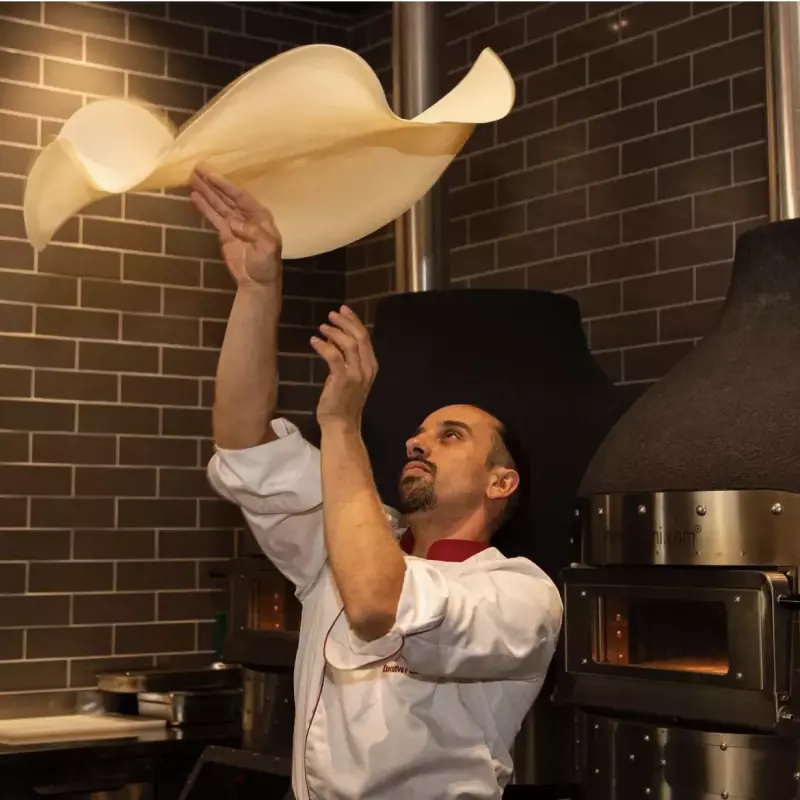 Acrobatic pizza show