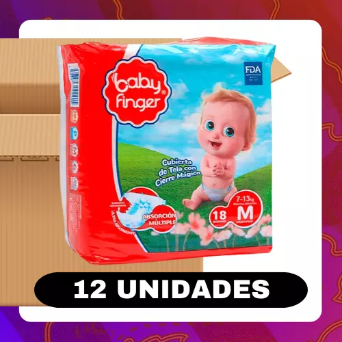 Bulto Baby Finger Pañales M