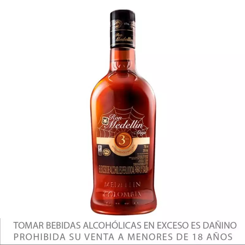 MEDELLIN AÑEJO 3 AÑOS 750 ML