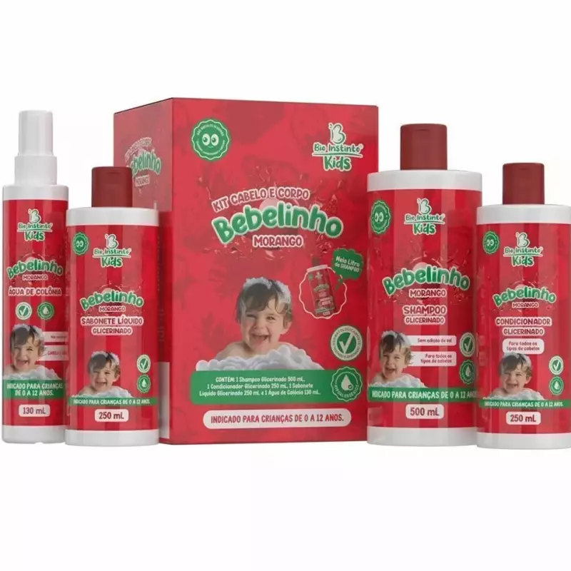 KIT BEBELINHO MORANGO KIDS 4X1