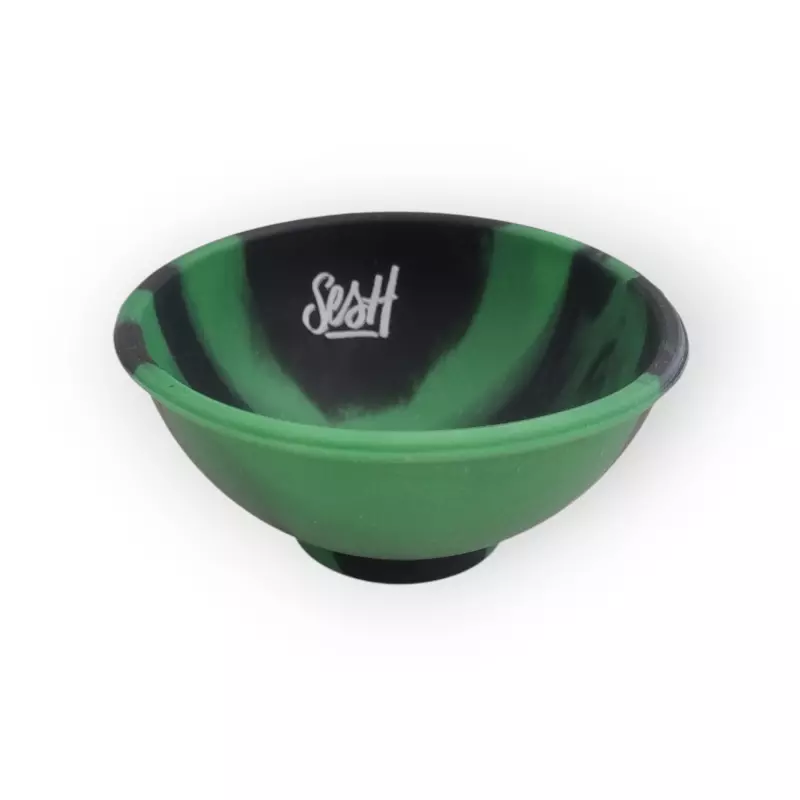 Cuia Silicone Sesh Verde e Preto