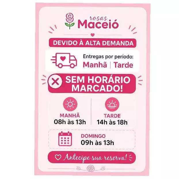 AVISO - NÃO MARCAMOS HORÁRIO!