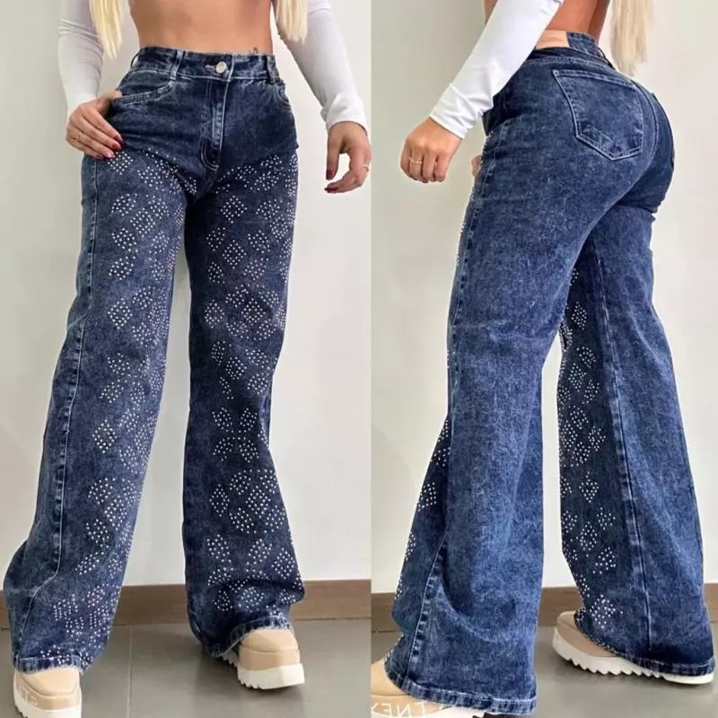 Jeans Palazzo Luxury Stones