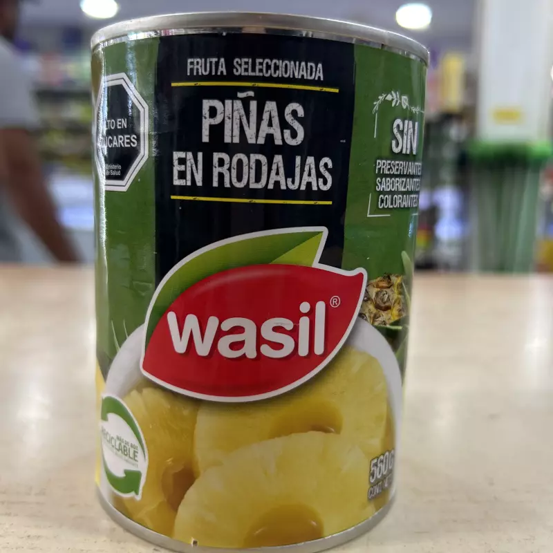 Piñas en rodajas wasil 590grs