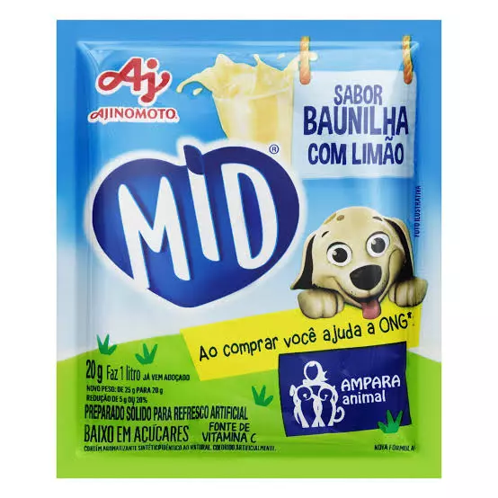 Suco Mid baunilha com limao
