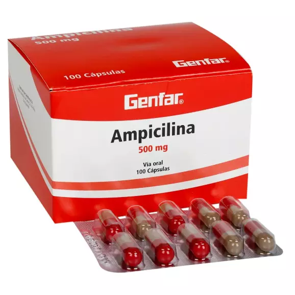 AMPICILINA 500 MG 100 CAPSULAS