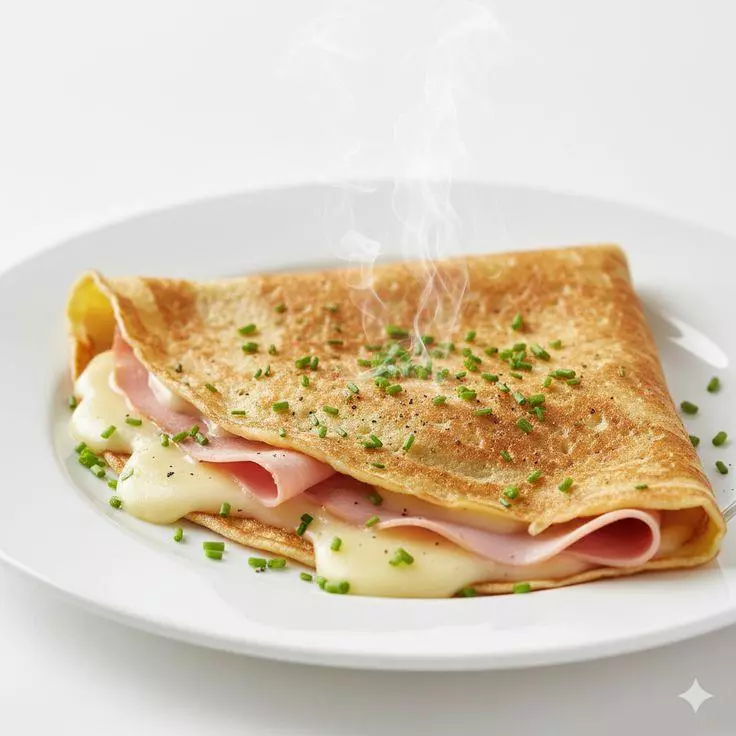 CREPA DE  SALAMI CON QUESO