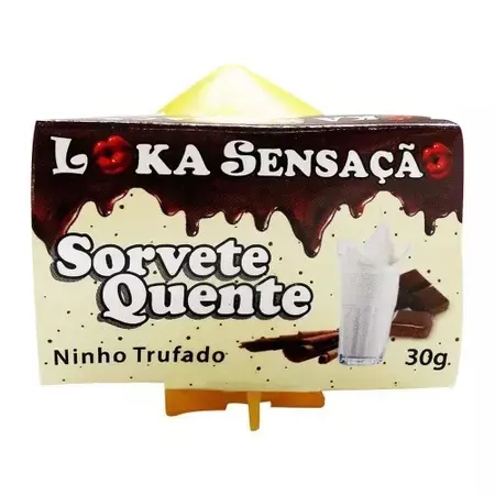 VELA COMESTÍVEL SORVETE QUENTE NINHO