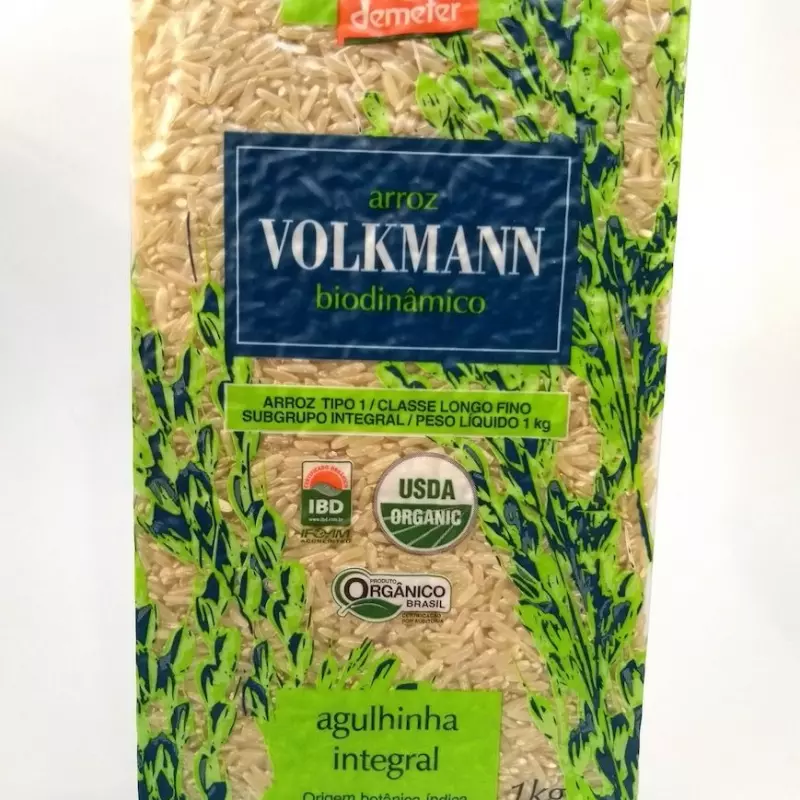 Arroz Agulhinha Integral Org 1kg