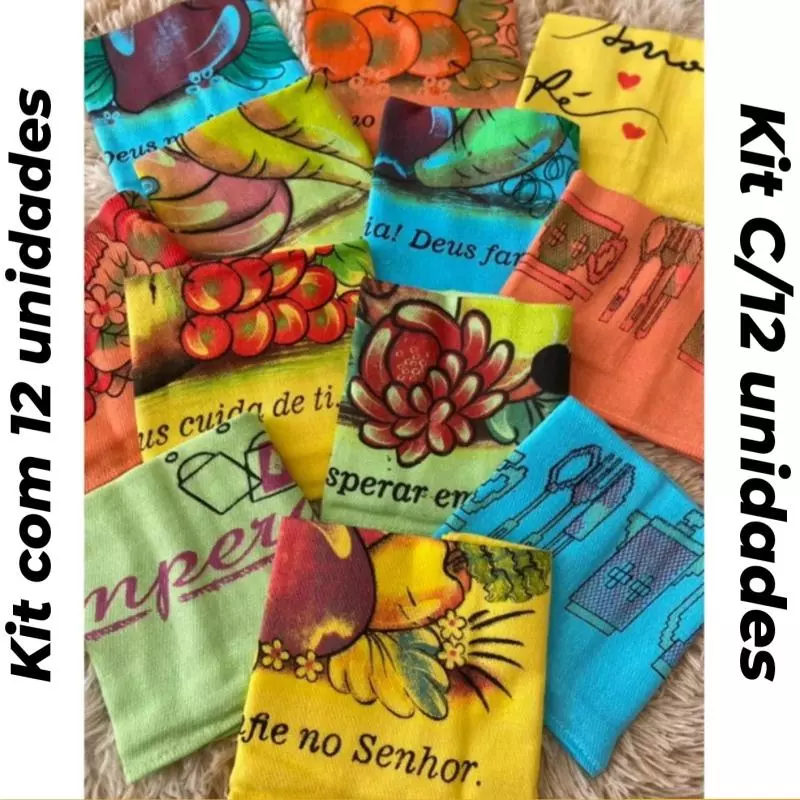 Kit pano de prato colorido