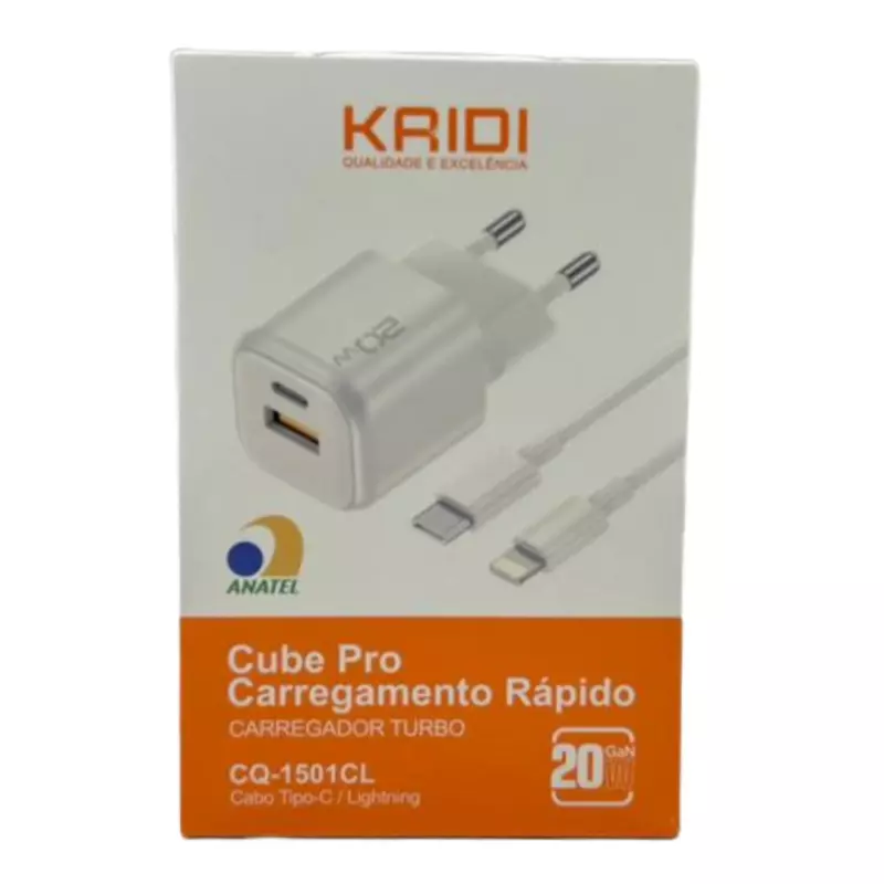 CARREGADOR KAIDI TC/IOS CQ-1501CL
