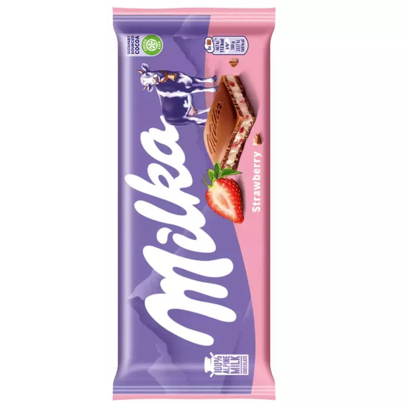 CHOCOLATE MILKA STRAWBERRY 100GR