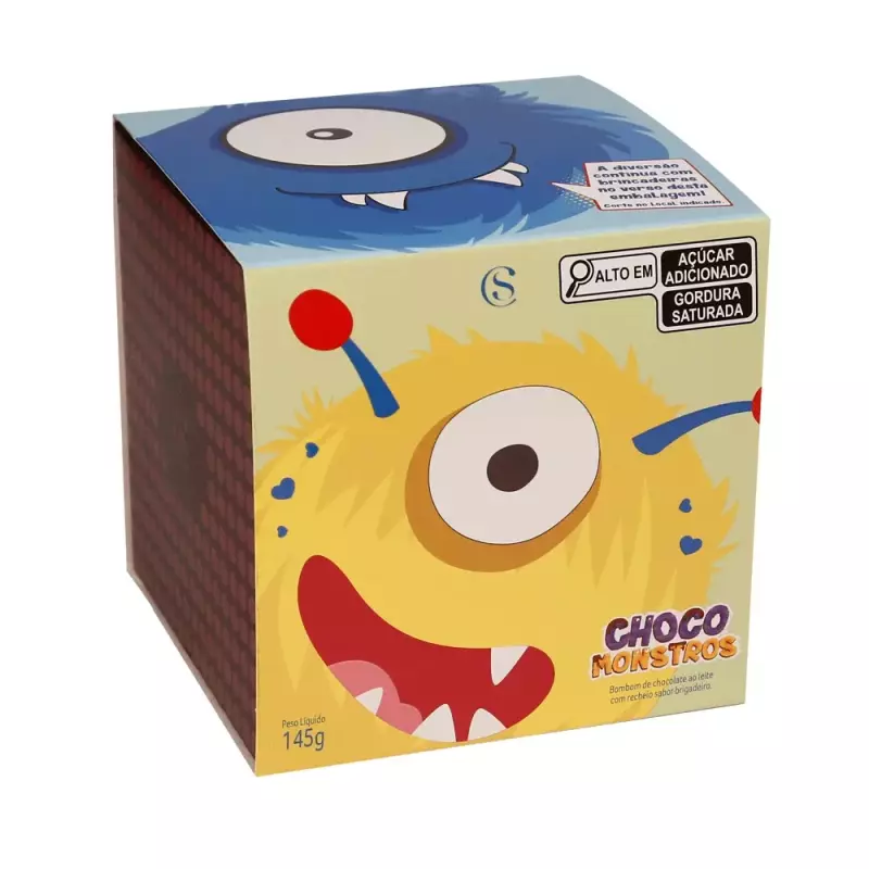 Caixa Cubo ao LeiteChocomonstros145g