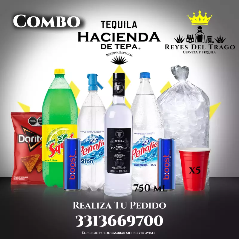 COMBO HACIENDA DE TEPA CRISTALINO