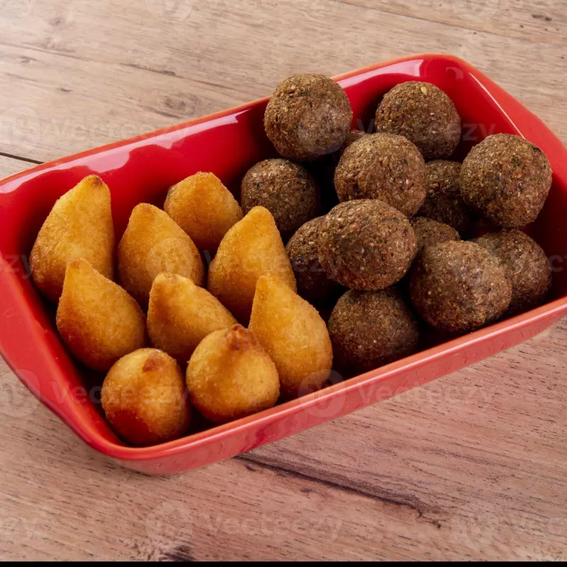 Porção mini coxinha e kibe
