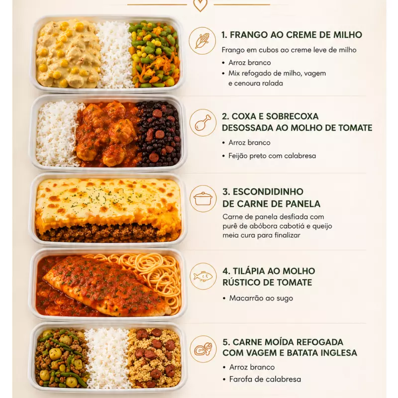 COMBO COM 5 MARMITAS - FRESCAS