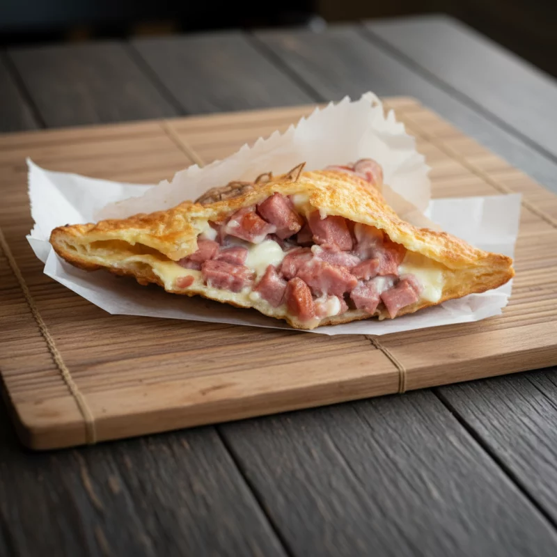 pastel de Calabresa com queijo