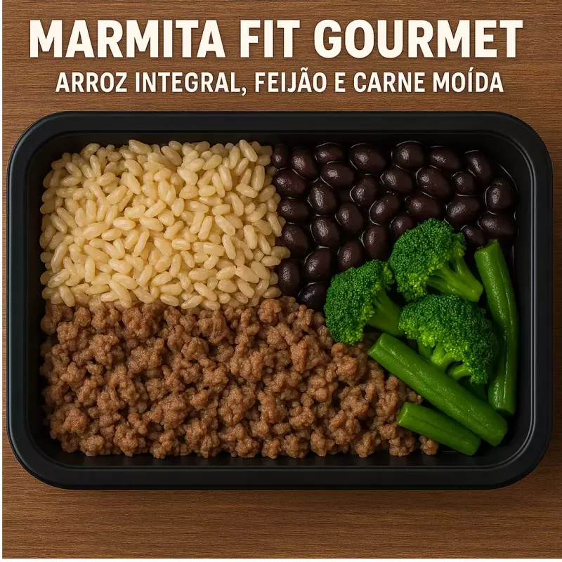 Arroz integral , Feijão e carne moída