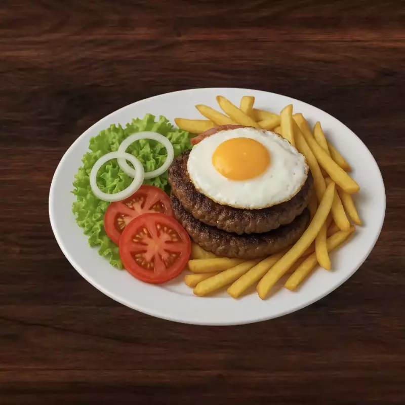 Hamburguesa al plato con guarnición
