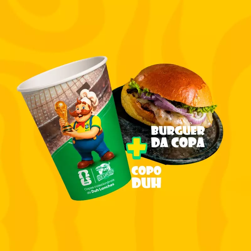 Burguer da Copa + Copo Duh