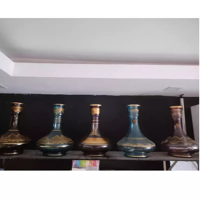 VASO 30CM COM FIOS DE OURO