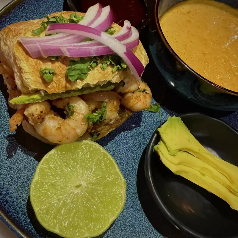 Torta mini de camarón