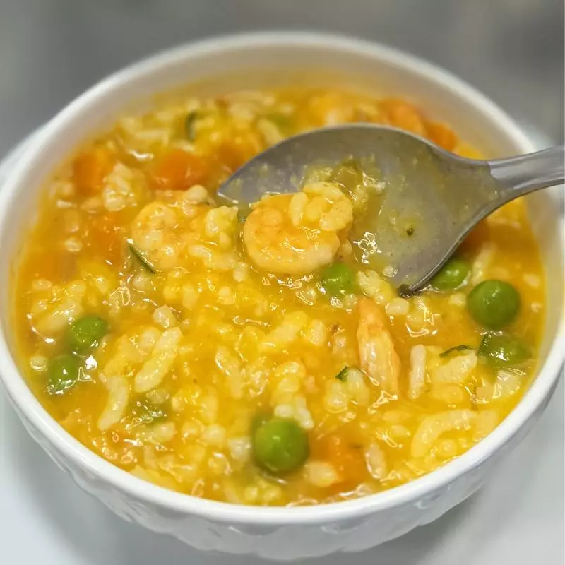 Risoto de camarão