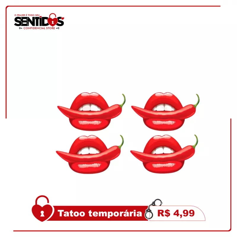 Tatoo Temporária Boca Apimentada