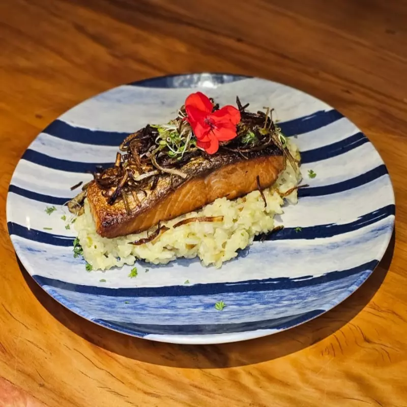 Salmão com risoto