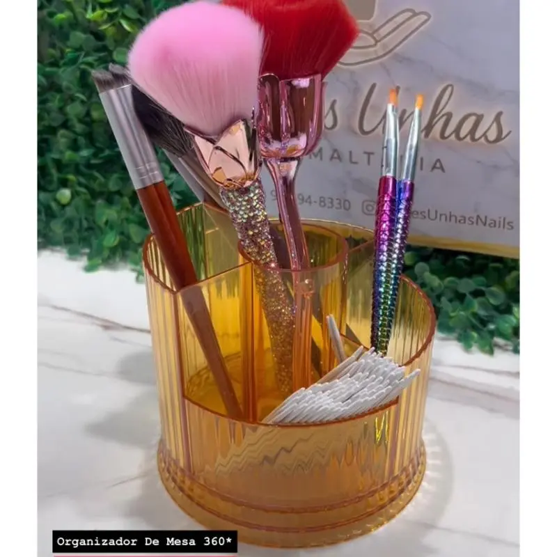 Porta Pinceis 360* Dourado