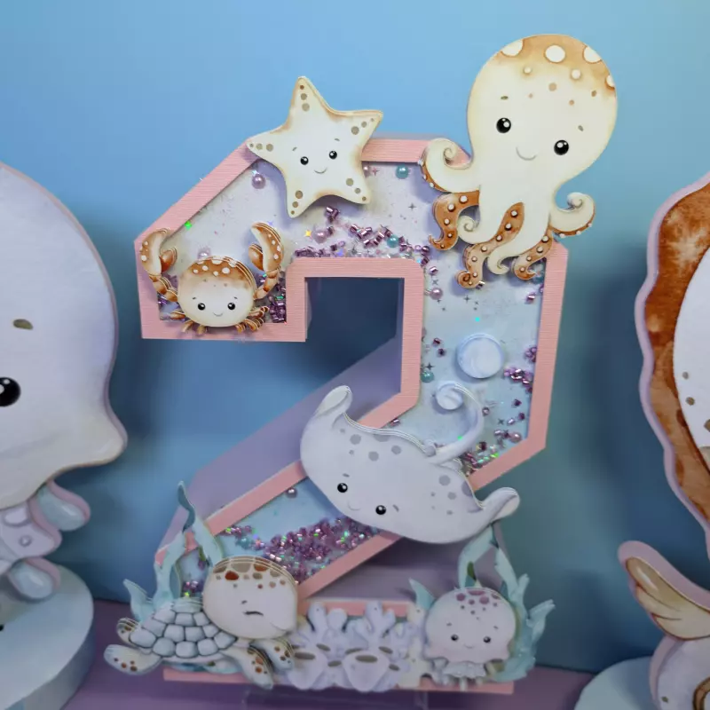 Letter/Número 3D 11" aprox