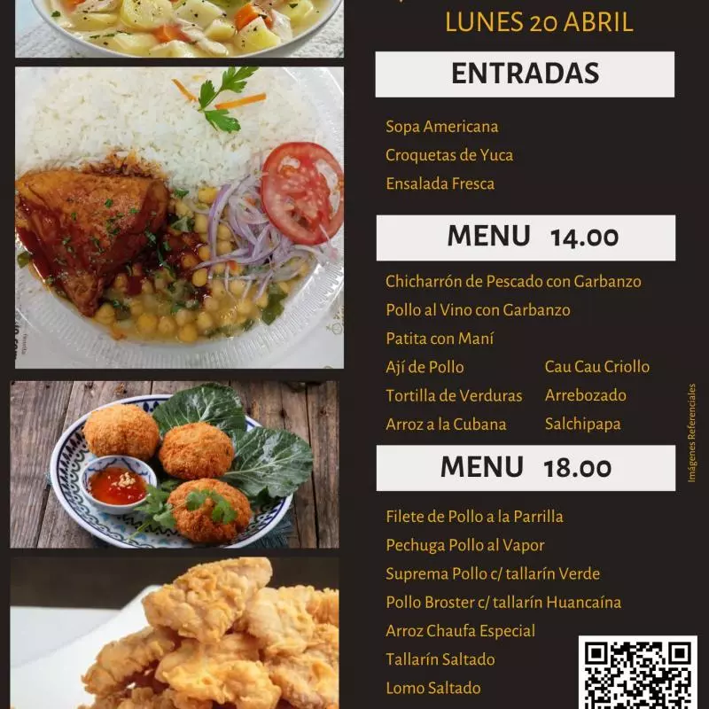 Menú 18.00 soles