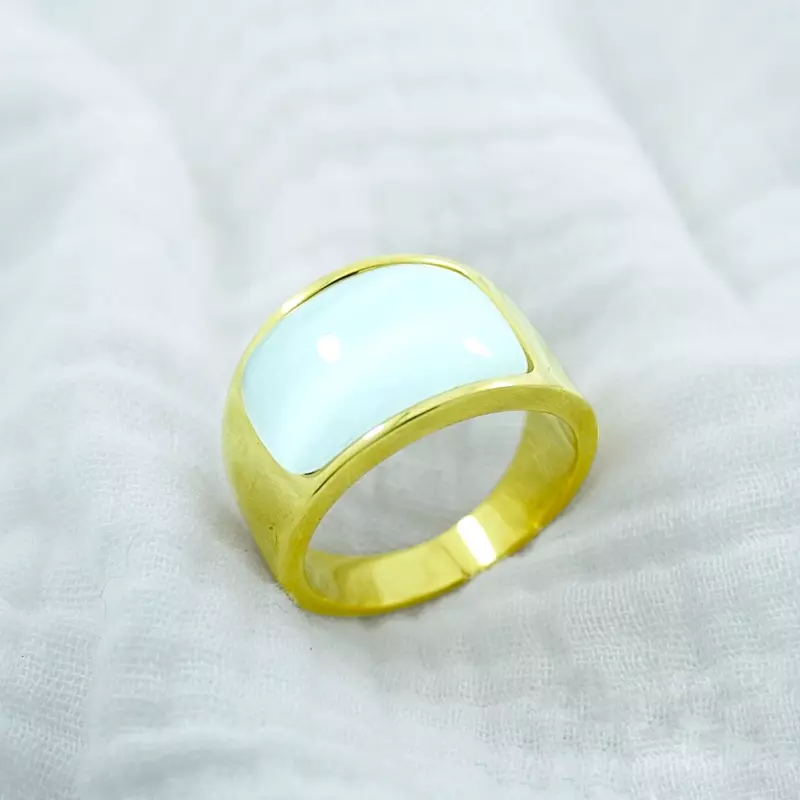 Gold&White Stone Ring