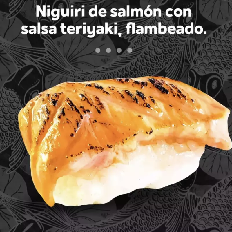 Salmon flameado