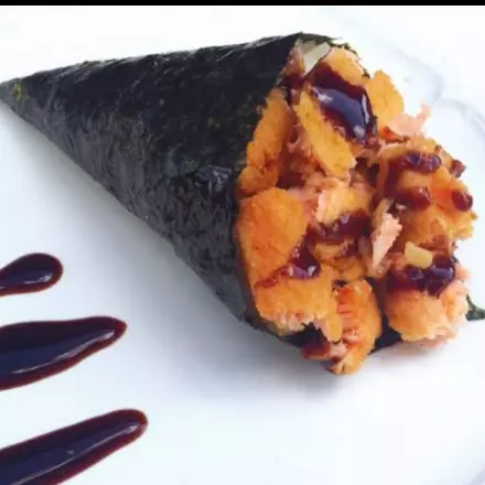 Temaki salmão crispy