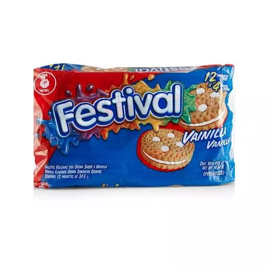 GALLETAS FESTIVAL VAINILLA X 12 PAQ