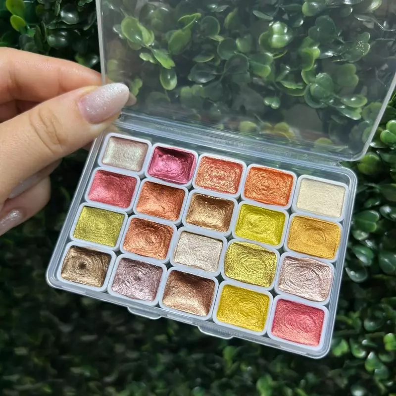 Paleta 20 Cores Pigmentos Metálico 3