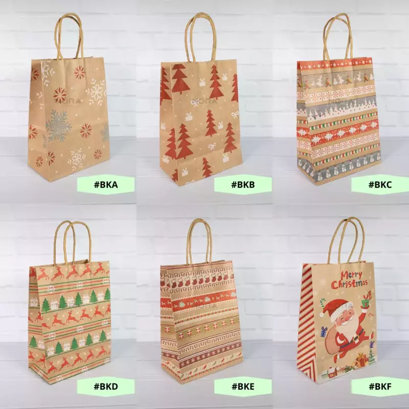 Bolsa Kraft Navideña (S) BK-NS