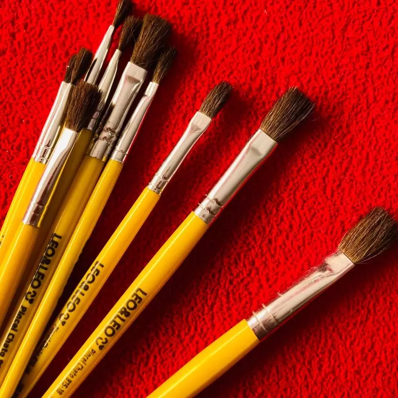 Pincel Escolar chato redondo